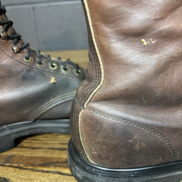 Red Wing Supersole Work Boots Brown Leather Men’s 12 D Made in USA EH Rated - Picture 6 of 8